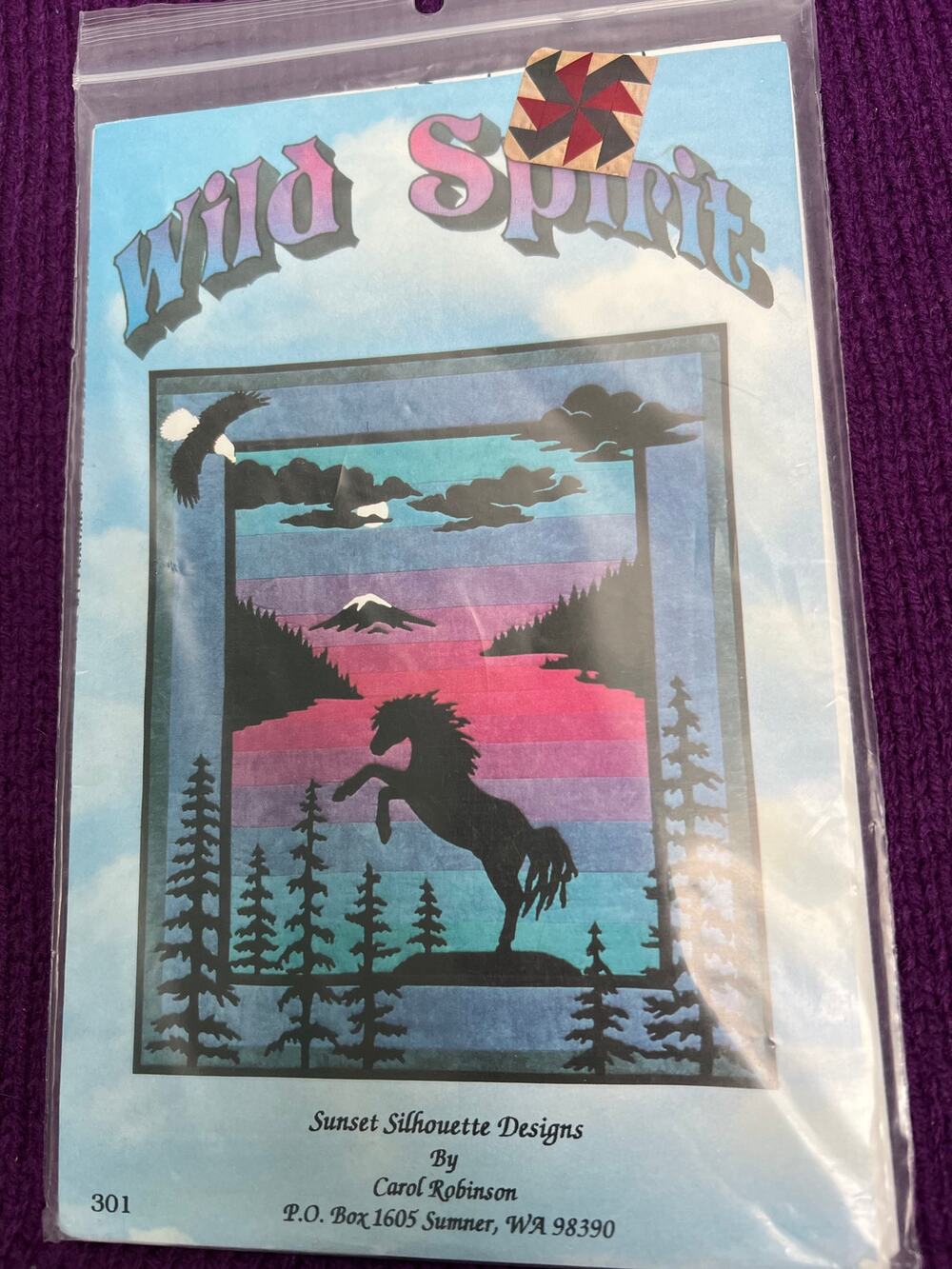 quilt pattern wild spirit horse sunset 1995